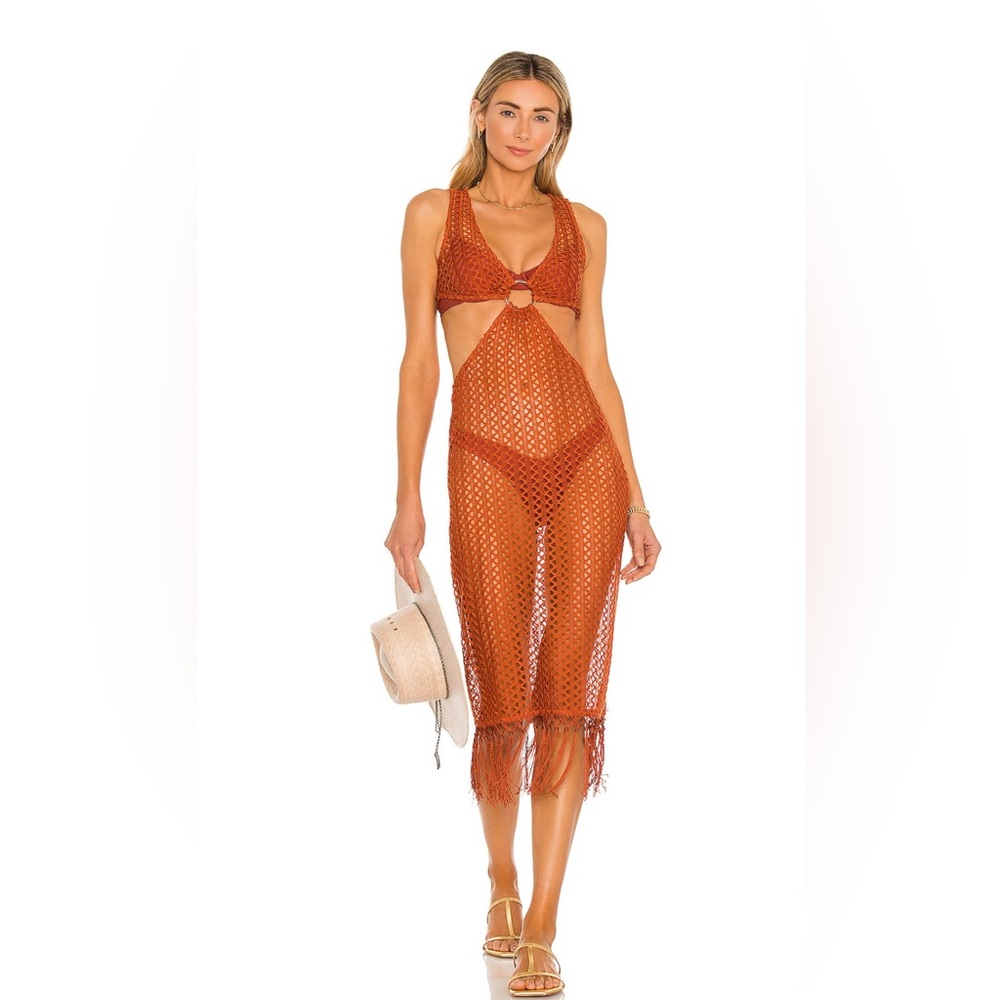 Camila Coelho Revolve Chic Cover-Up in Rust